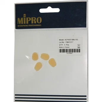 Ветрозащита для петличных микрофонов MU-55XX, 4 шт., бежевого цвета MIPRO 4CP0007